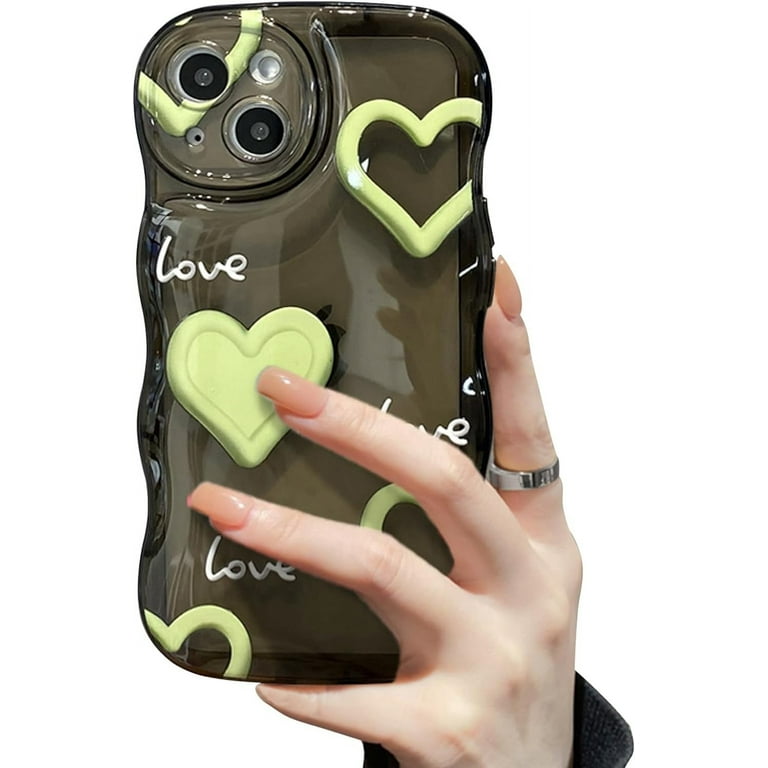 Simple Clear Bubble Hearts Pattern Phone Case Compatible with