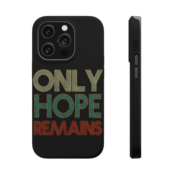 DistinctInk MagSafe Tough Case for Apple iPhone 15 Pro (6.1" Screen) - Only Hope Remains - Raised Bezel Screen Guard