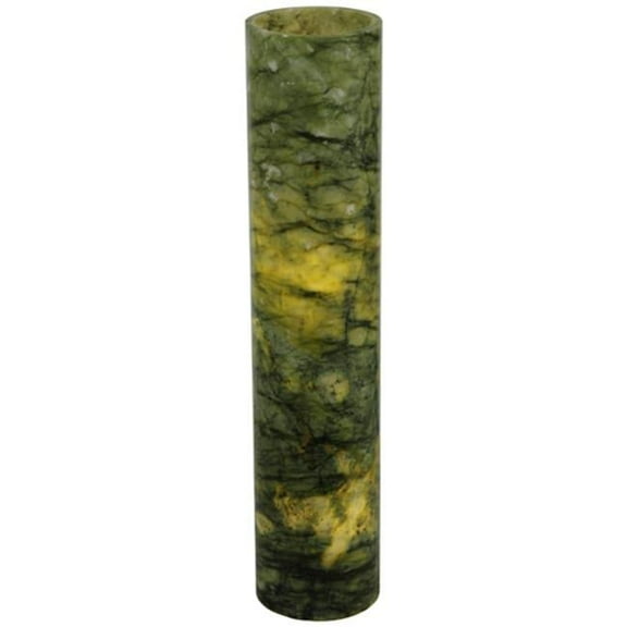MEYDA 123462 3.4 in. W x 15.75 in. H Jadestone Green Flat Top Candle Cover