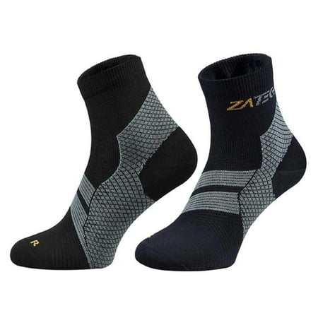 ZaTech® Plantar Fasciitis Compression Socks, Unisex, Arch, Heel & Ankle Support, Foot Pain & Injury Recovery, Sports & Performance - the Quarter Cut Edition