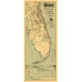 thumbnail image 2 of Matthews 10x18 White Modern Wood Framed Museum Art Print Titled - Jacksonville, St Augustine, Indian River 1893, 2 of 4