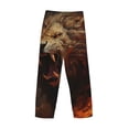 thumbnail image 3 of Fotbe Cool Flame Lion A Men's Pajama Pants,Sleepwear Pants,Pj Bottoms Drawstring And Pockets-Medium, 3 of 7