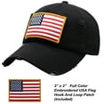 thumbnail image 3 of ANTOURAGE American Flag Distressed Vintage Tactical Baseball Hat for Men & Women +2 Patriotic Patches, 3 of 7