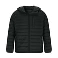 thumbnail image 3 of Mrmaere Men's Hooded Quilted Puffer Jacket Zippered Pocket Warm Insulated Coat for Winter Casual & Outdoor Wear Black L, 3 of 8