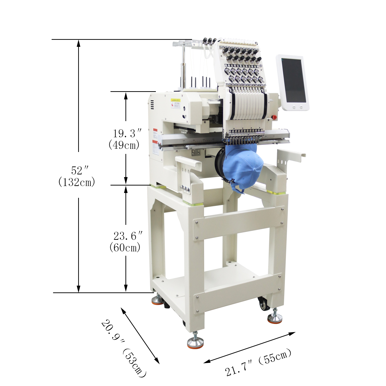 Automatic Embroidery Machine 110V-220V Universal Single Head 12 Needles Embroidery Machine