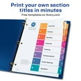 thumbnail image 3 of Avery Ready Index Customizable Table of Contents Multicolor Dividers, 8 Tabs, 3 of 9