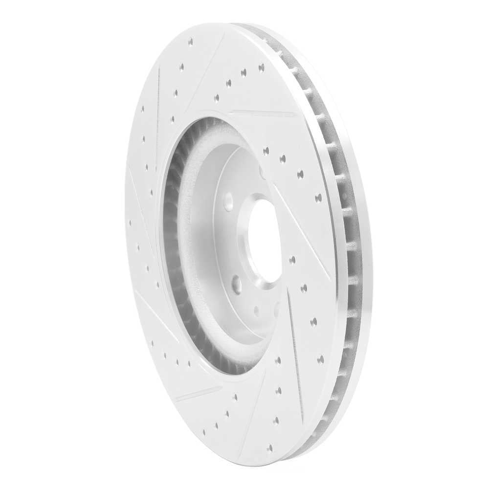 Dynamic Friction Company 631-46027R DFC Brake Rotor - Drilled And Slotted - Silver