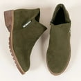 thumbnail image 3 of KaLI_Store Low Heel Ankle Boots for Women Warm Retro Walking Boot Winter Christmas Zip Up Womans Boots Clearance Z2-Green,9, 3 of 7