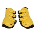thumbnail image 1 of 2 uds botas para tendón de caballo frente abierto ajustable transpirable botas para tendón delantero de caballo para entrenamiento saltar montar amarillo, 1 of 8