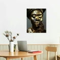 thumbnail image 3 of Nawypu African American Canvas Wall Art Abstract Black and Golden Black Woman Poster Portrait Prints Fashion Girl for Living Room Decor Framed, 3 of 5