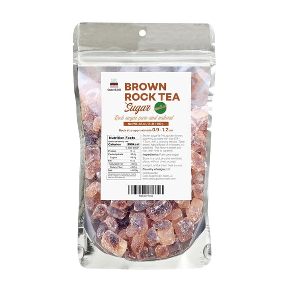 Brown Rock Tea Sugar Medium , 32 oz.
