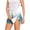 Turquoise, variant on Women’s Rehabilitation Shorts with Side Hook and Loop Closure Floral Print High Waist Easy Access Design for Postoperative Care Use