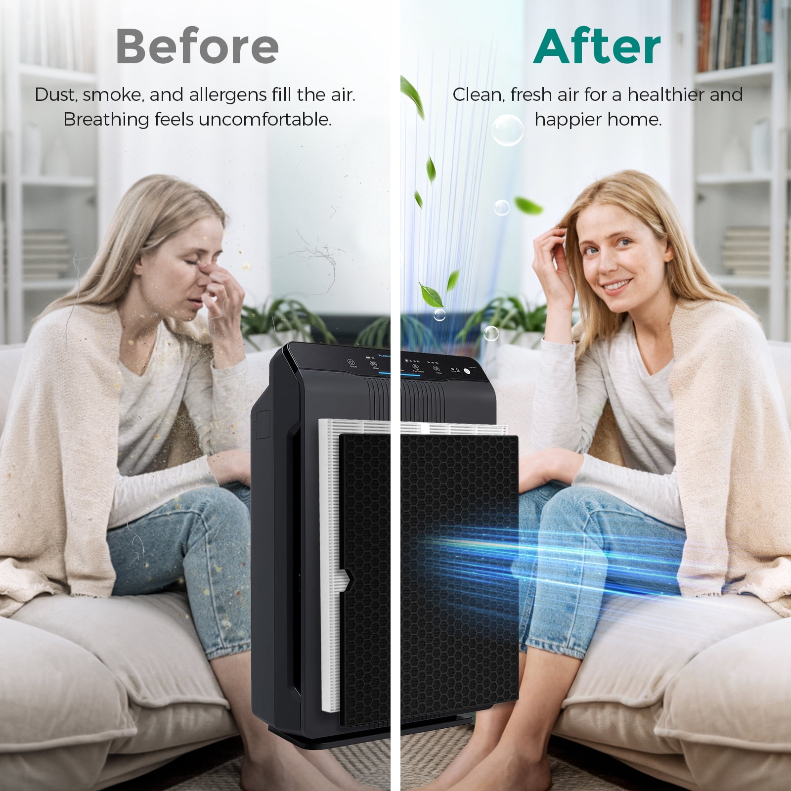 Fil-fresh 2-Set Replacement Filter for Winix 5500-2 Air Purifier, H13 True HEPA and Activated Carbon Filter Kit, Compatible with Part #116130