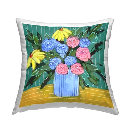 Stupell Industries Modern Style Blooms Decorative Printed Throw Pillow Design by Regina Moore .
