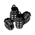 thumbnail image 1 of Soumake 4Pcs Valve Cap Attractive Corrosion Resistant Stainless Steel Compact Cute Shape Air Dust Cap for Car, 1 of 8