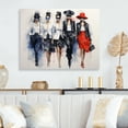 thumbnail image 2 of Designart "Stylish Woman Walk I" Fashion Metal Art Print, 2 of 5