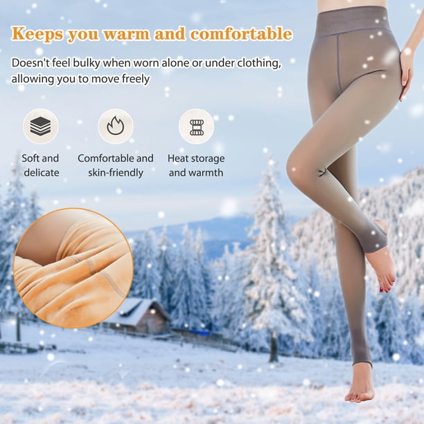 2 uds. Medias con forro polar, mallas para mujer, pantimedias elásticas (gris, 220g, paso adelante)