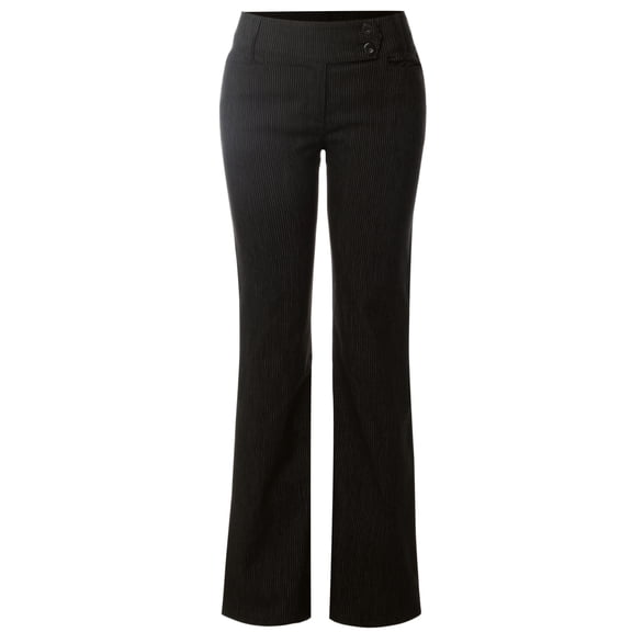 Made by Olivia Women's Pinstriped Bootcut Dress Pants Trousers
