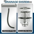 thumbnail image 6 of Jocisland 35.8"x21.7"x35.4" Stainless Steel Sink with Wall Rack, Single Bowl Utility Sink with Pull-Out Faucet, Freestanding Prep Station for Laundry, Kitchen or Utility Room, 6 of 9
