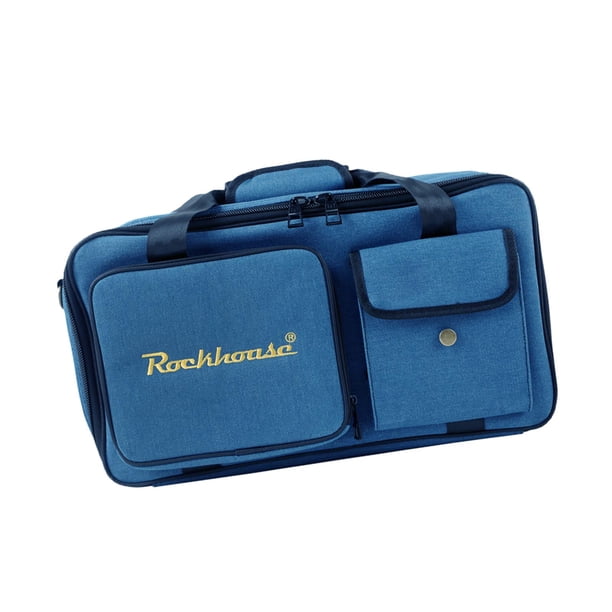 Bolsa de almacenamiento para pedalera de efectos de guitarra Estuche de transporte para pedalera de efectos de guitarra Multiefectos versátil Azul