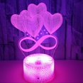 thumbnail image 2 of YSITIAN 3D illusion night light USB powered 7-color LED light, suitable for children's gift bedroom decoration YT-14114, 2 of 5