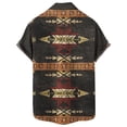 thumbnail image 2 of Camisas Cuello De Hombre Las camisas de manga corta de Hawaii de las tendencias de la moda 3d imprimieron el estilo (Black, 3XL), 2 of 3