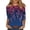 Deep Red, variant on Women's 3/4 Sleeve Shirts with Print Graphic Tees Design, Blouses Casual Plus Size Basic Tops Pullover, Fashion Floral Petal Print Round Neck T-Shirt for Easy Wear,Blue,L