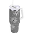 thumbnail image 3 of Spider Webs on Gray Insulated Tumblers Reusable Stainless Steel Tumbler 40 oz Cup Coffee Travel Mug Water Bottle with Handle & Flip Straw for Home Office Car, 3 of 6