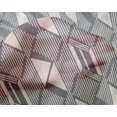 thumbnail image 4 of oneOone Silk Tabby Fabric Parallelogram & Triangle Geometric Print Fabric BTY 42 Inch Wide, 4 of 4