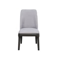 thumbnail image 5 of Madan Light Gray Linen Dining Chairs (Set of 2) - Gray Oak Wood Frame, Armless, Padded Seats, 20" Seat Height, for Kitchen, Living Room, or Dining Area, 5 of 7