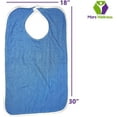 thumbnail image 2 of Mars Wellness Plaid Adult Bibs 3 Pack Vinyl Backed - Large 18X30 Plaid Bib for Adults - Elderly, Seniors, Disabled, Blue Clothing Protector for Men or Women, 2 of 8