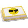 Sunglasses Emoji Quarter Sheet Edible Cake Topper (Each)