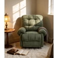 thumbnail image 2 of CQSXDA Manual  Recliner Armchair with Padded Footrest for Living Room and Home Theater Ergonomic Lounge Seating,  Green, 2 of 10