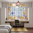 thumbnail image 6 of Curtains 84 Inches Long 2 Panels, Sunflowers Grommets Window Treatment Curtain, Spring Watercolor Flowers Butterflies Hydrangea Blue Thermal Curtains Drapes for Living Room/Bathroom, 6 of 9