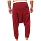 thumbnail image 3 of Pantalones largos nuevos para hombre, pantalones casuales de color liso, pantalones casuales holgados con horcajadas, pantalones de pie pequeños, pantalones largos para hombre, 3 of 8