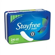 2 Pack Stayfree Super Maxi Pads, 24 Count Each