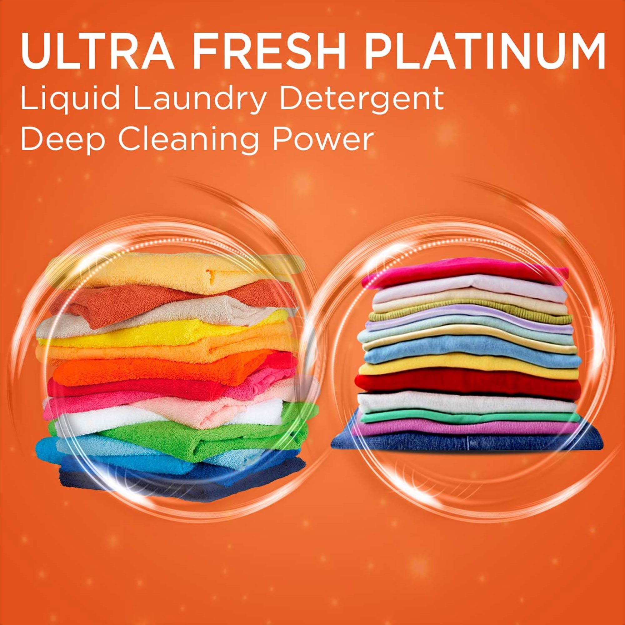 Ultra Fresh 6X Platinum Laundry Detergent Liquid, Original Blue (5 Pack)