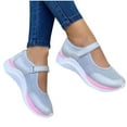 thumbnail image 4 of Hoshose Sneakers for Women Fashion knit Round Toe Casual Hook&Loop Platform Sneakers Breathable Walking/Sport, 4 of 4