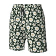 thumbnail image 4 of Balery White Daisies and Bee Traje de Baño Estilo Hawaiano para Hombre, Shorts de Secado Rápido con Bolsillos-X-Large, 4 of 6