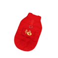 thumbnail image 2 of Guiexla Pet Vest Eye-catching Festive Red Dog Coat Button Design Dog Winter Clothing with Traction Ring Pet Supplies, 2 of 7