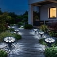 thumbnail image 6 of 4 Pack Solar Daisy Flower Lights, Outdoor Waterproof Decorative, Garden Courtyard Area Light, Ambient Lighting for Patio Lawn Yard Night Decoration, 6 of 6