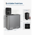 thumbnail image 2 of Grey Dual 40L Soft Close Step On Kitchen Recycling Garbage Bin Combo Set, 2 of 6