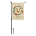 thumbnail image 2 of Christmas Noel Deer in Wreath Garden Yard Flag, 2 of 4