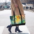 thumbnail image 4 of FORMRS Canvas Laptop Tote Bag for Women with 15.6" Computer Compartments Shoulder Handbag, Colorful Plants, 4 of 7