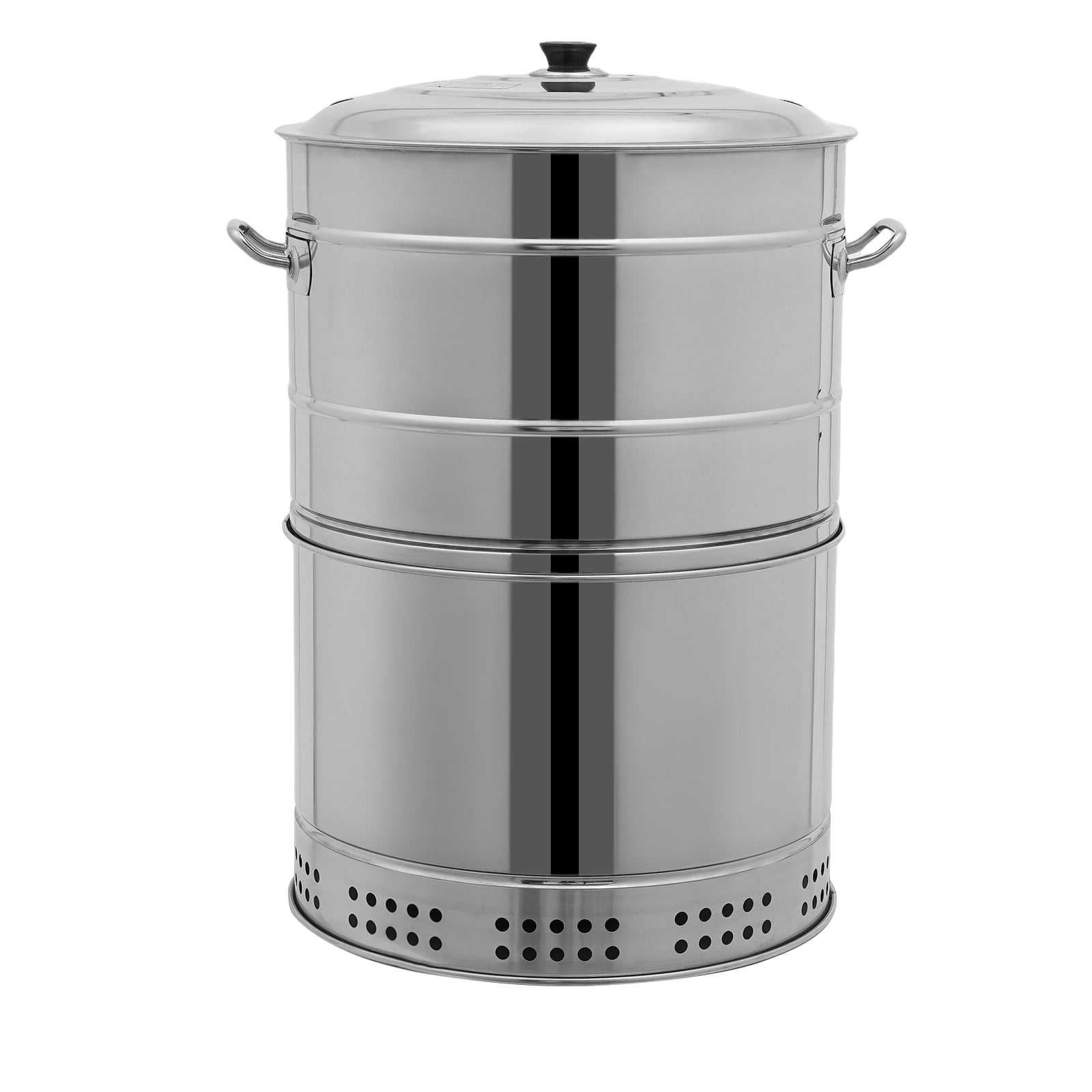 1 PCS Freestanding Large Portable Charcoal Grills,  201 Stainless BBQ Grill Barrel, Portable Barbecue Grill