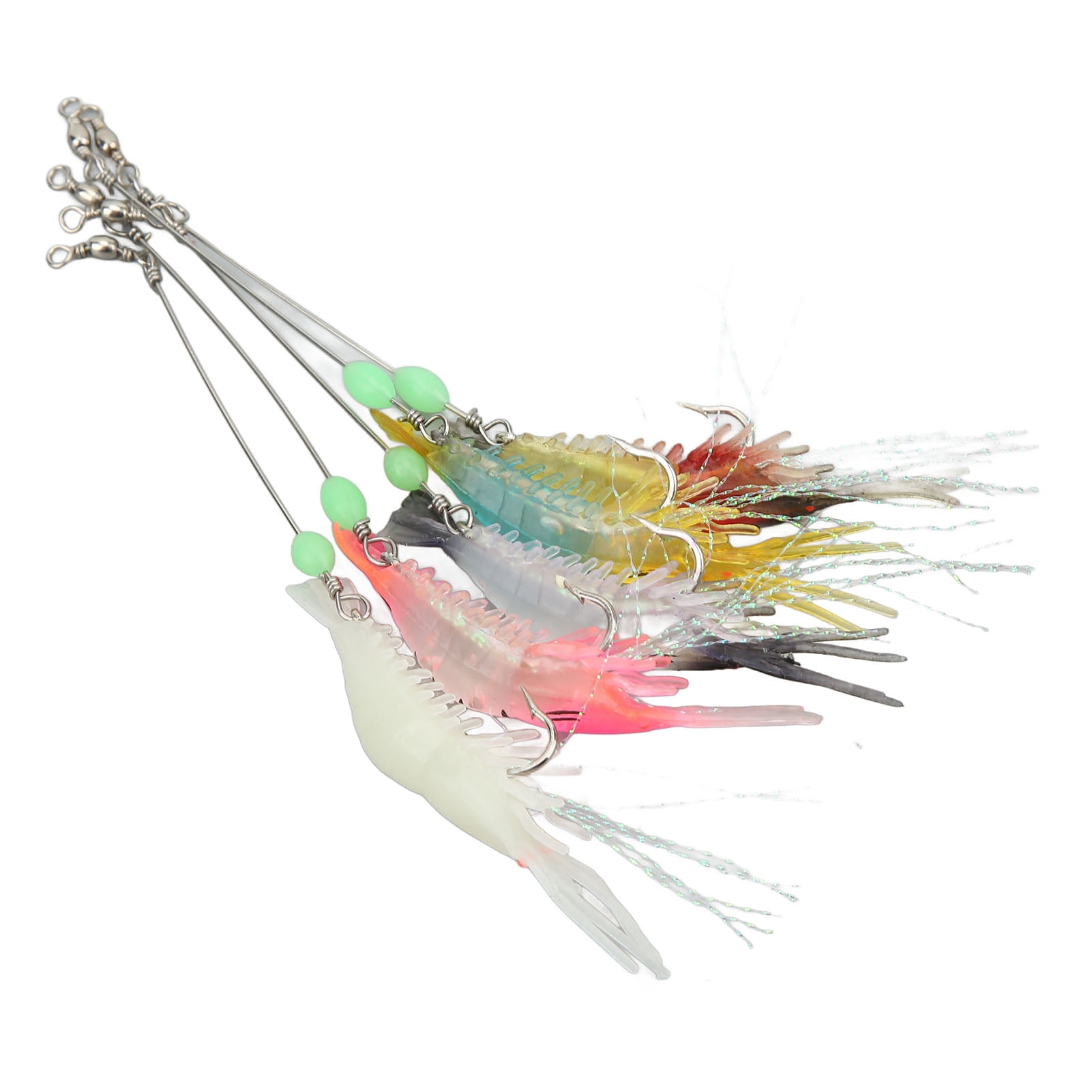 6 Appâts Leurres Crevettes Pour Pêche - 7.5cm, 3.5g, Matériau TPR, Pour Bar, Truite, Pêche En Rivière/lac