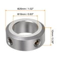 thumbnail image 2 of Uxcell 16mm Bore Set Screw Shaft Collars Aluminum Alloy, 26mm OD, 10mm Width 4 Pack, 2 of 5