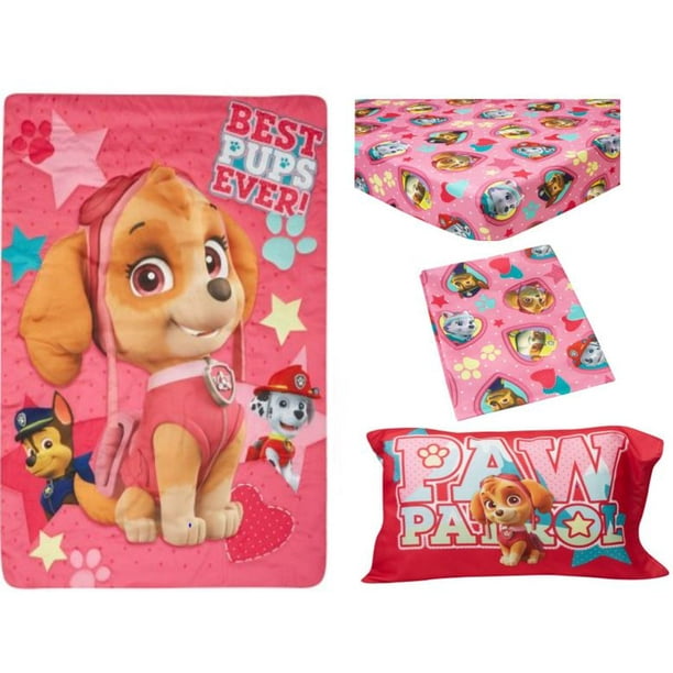 BabyBoom Nick Jr PAW Patrol Skye Best Pups Ever 4Piece Toddler Bedding