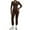 Coffee, variant on Women's Workout Set, Long Sleeve Full Zip Jacket and High Waisted Leggings, Two Piece Athletic Tracksuit, Slim Fit Activewear for Yoga Gym Beige L