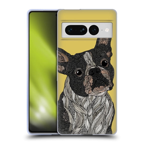 Head Case Designs Officially Licensed Valentina Dogs French Bulldog Soft Gel Case Compatible with Google Pixel 7 Pro
